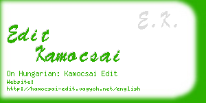 edit kamocsai business card